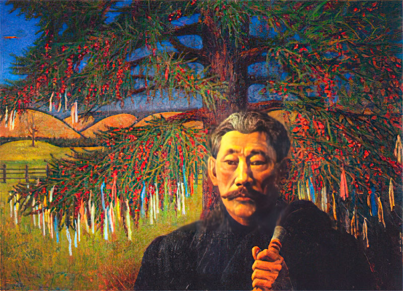 Картина А. Н. Осипова «А. Е. Кулаковский-Ѳксөкүлээх Ѳлөксөй»
